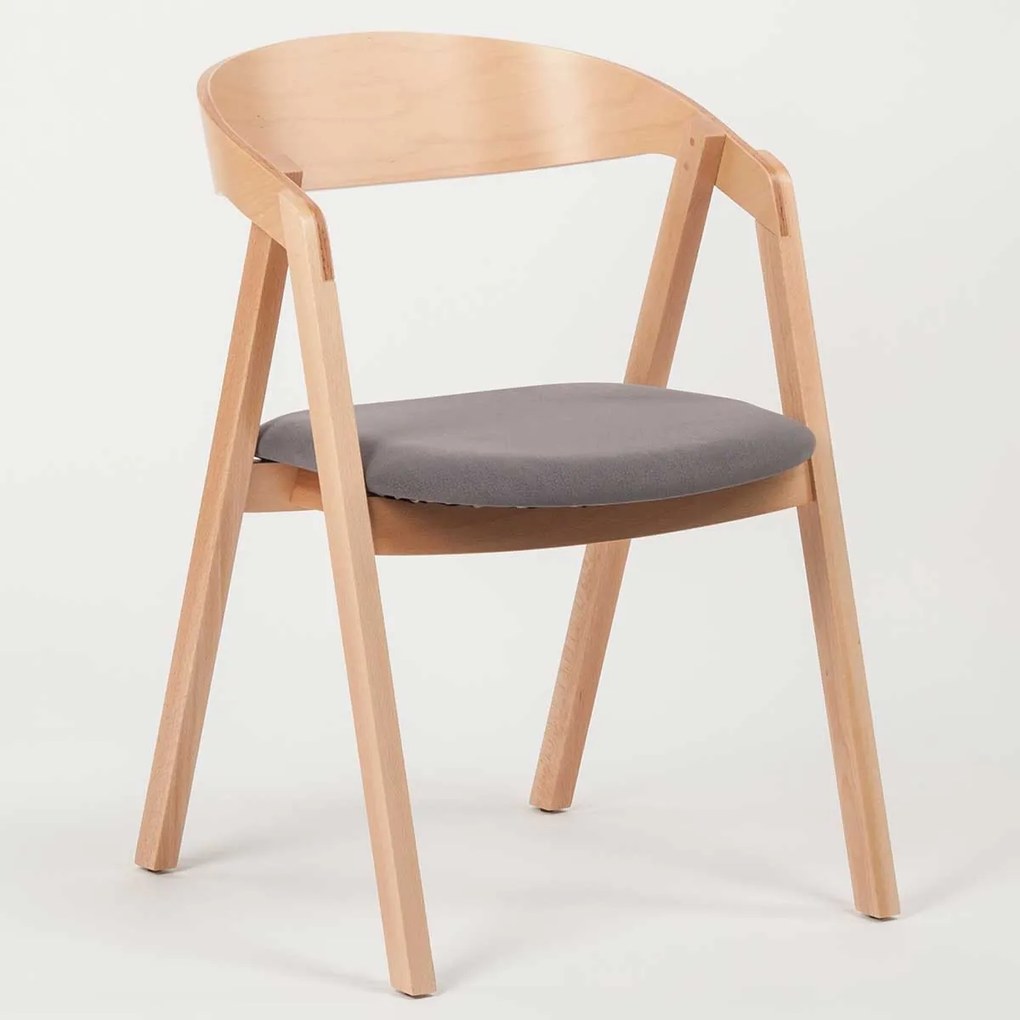 Stima stolička GURU buk s čalúneným sedákom Vyberte odtieň ->: Dub, Vyberte látku ->: LUX Terracotta 10