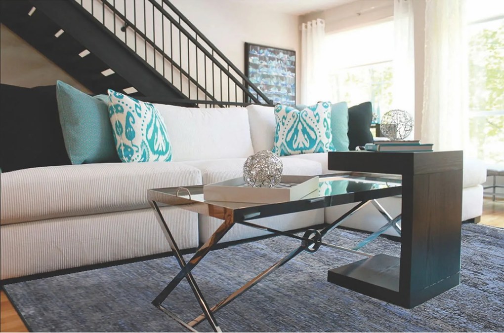 Ručne viazaný kusový koberec Diamond DC-KM Thropical mix, 305x425, modrá, chodba / predsieň, Diamond Carpets India