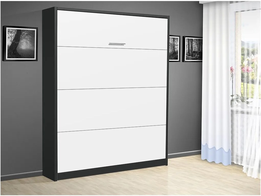 Nabytekmorava Sklápacia posteľ VS 3054 P - 200x140 cm farba lamina: buk/biele dvere