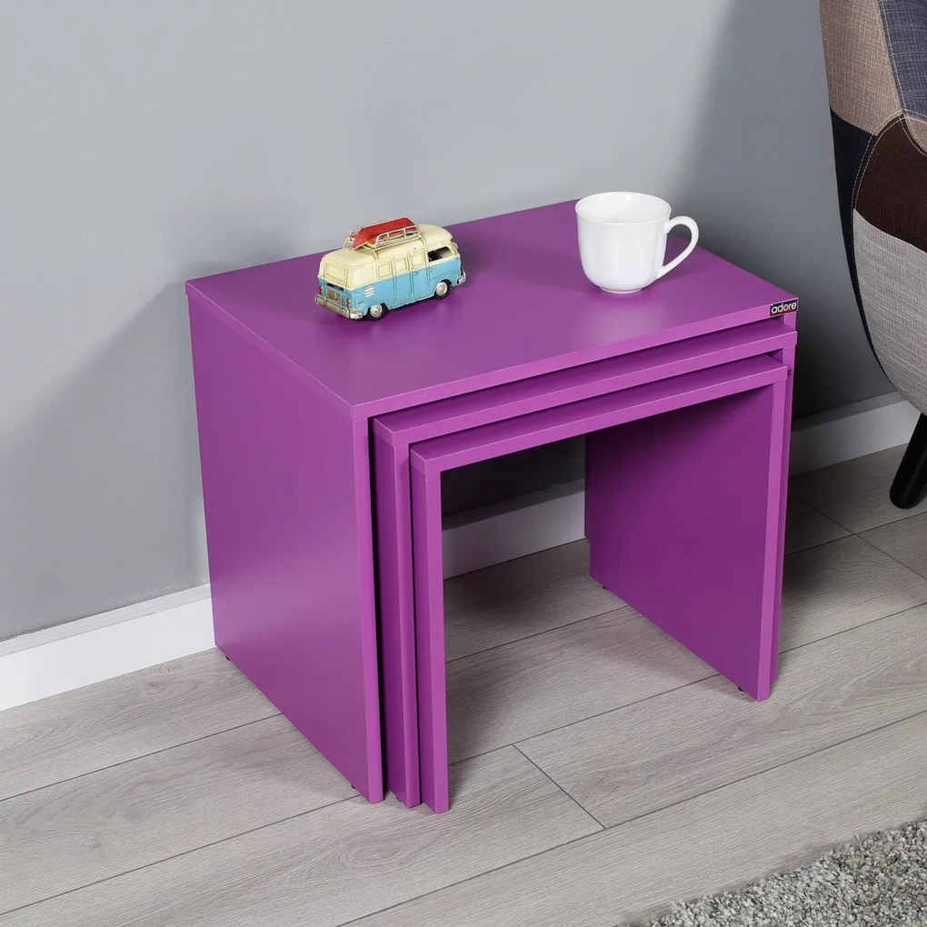 Skladací stôl SHP Purple, 3 ks