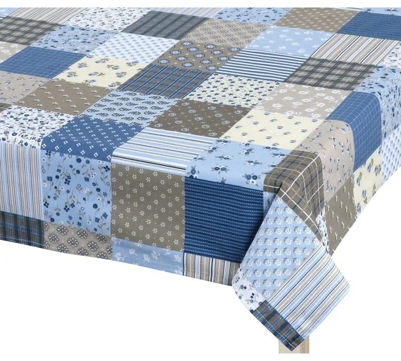 Bellatex Obrus Adela Patchwork modrý , 120 x 140cm