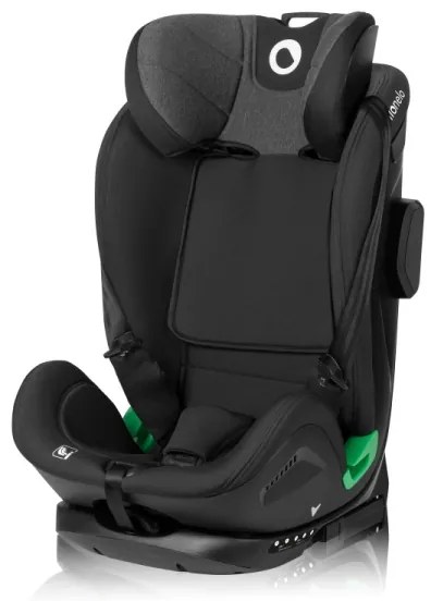 Lionelo - otočná autosedačka s bázou HARPER i-Size 76-150 cm Black Carbon