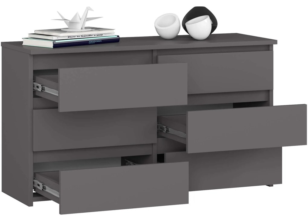 Komoda CL6 100 cm grafitovo šedá