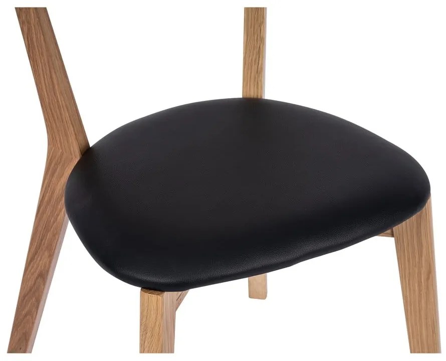 Jedálenská stolička z dubového dreva s čiernym sedákom Arch - Bonami Essentials