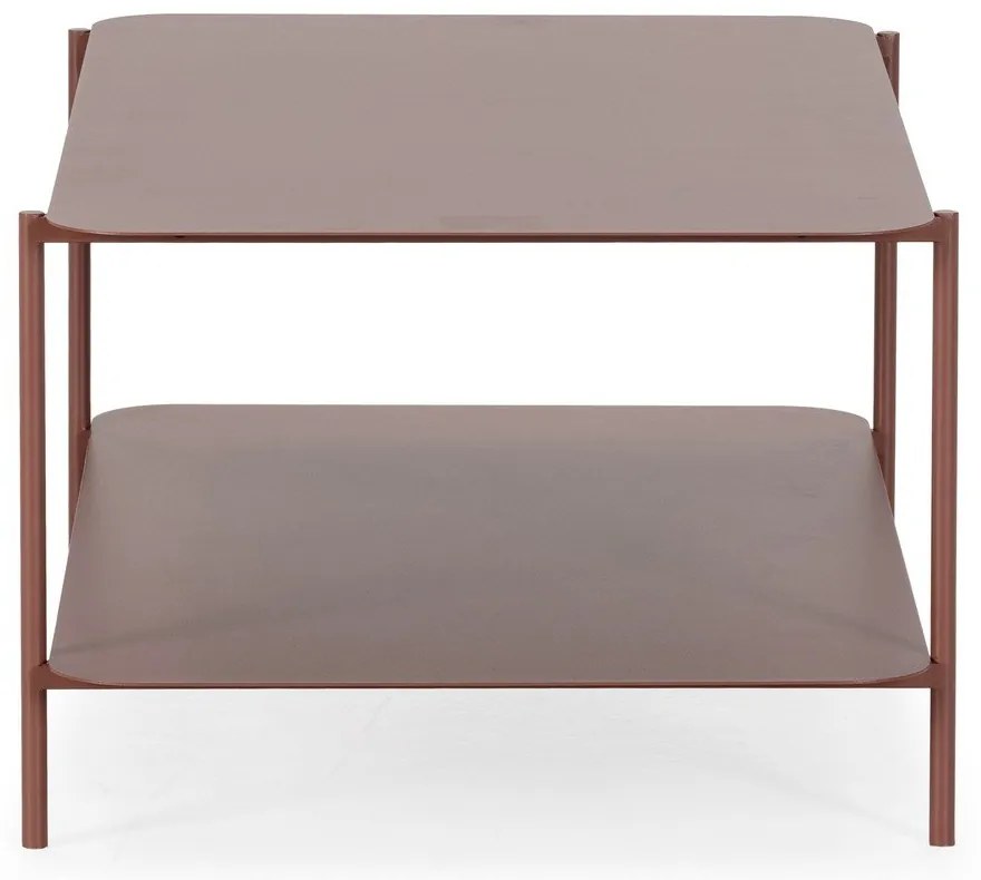 Terakotový kovový konferenčný stolík 58x90 cm Beatrix – MOME