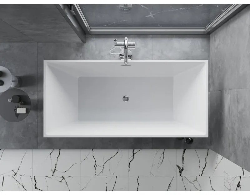 Mexen IBIZA, voľne stojaca vaňa 170 x 80 cm + sifón automat, chrómová zátka, biela, 57021708000