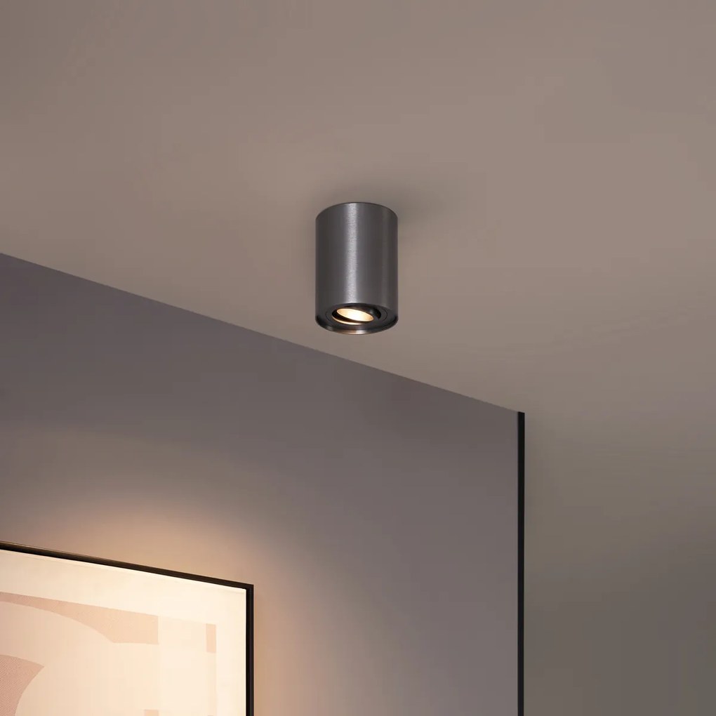 Moderné zapustené bodové svetlo tmavosivé GU10 50 mm výkyvné - Rondoo Up