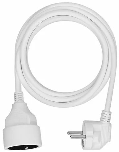 Solight Predlžovací kábel biela, 3m