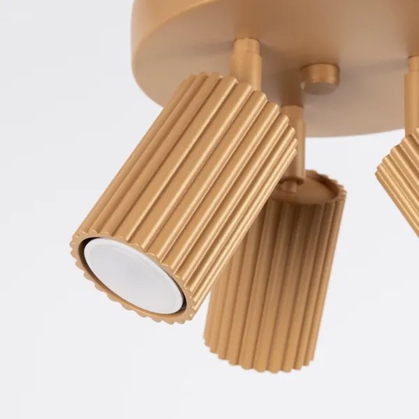 Sollux SL.1563 - Bodové svietidlo KARBON 3xGU10/10W/230V zlatá