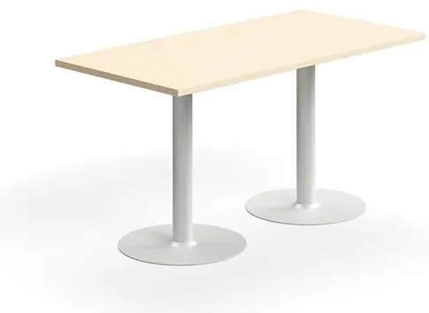 Stôl VERTICUS, 1400x700x720 mm, breza/strieborná