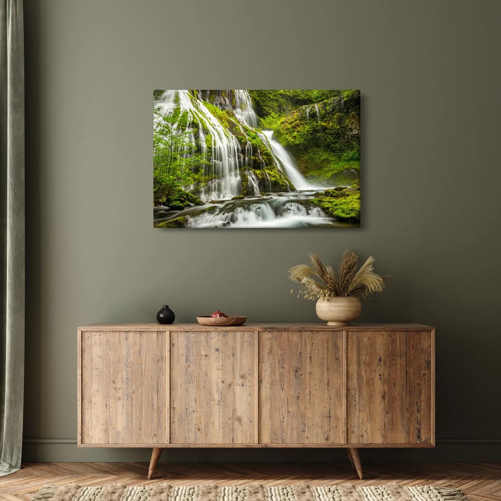 Obraz - Vodopád, Wind River Valley (90x60 cm)