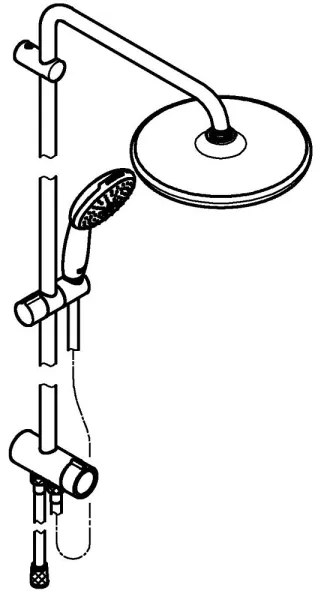 GROHE 26989001 - Sprchový systém VITALIO START SYSTEM 250 390 mm lesklý chróm