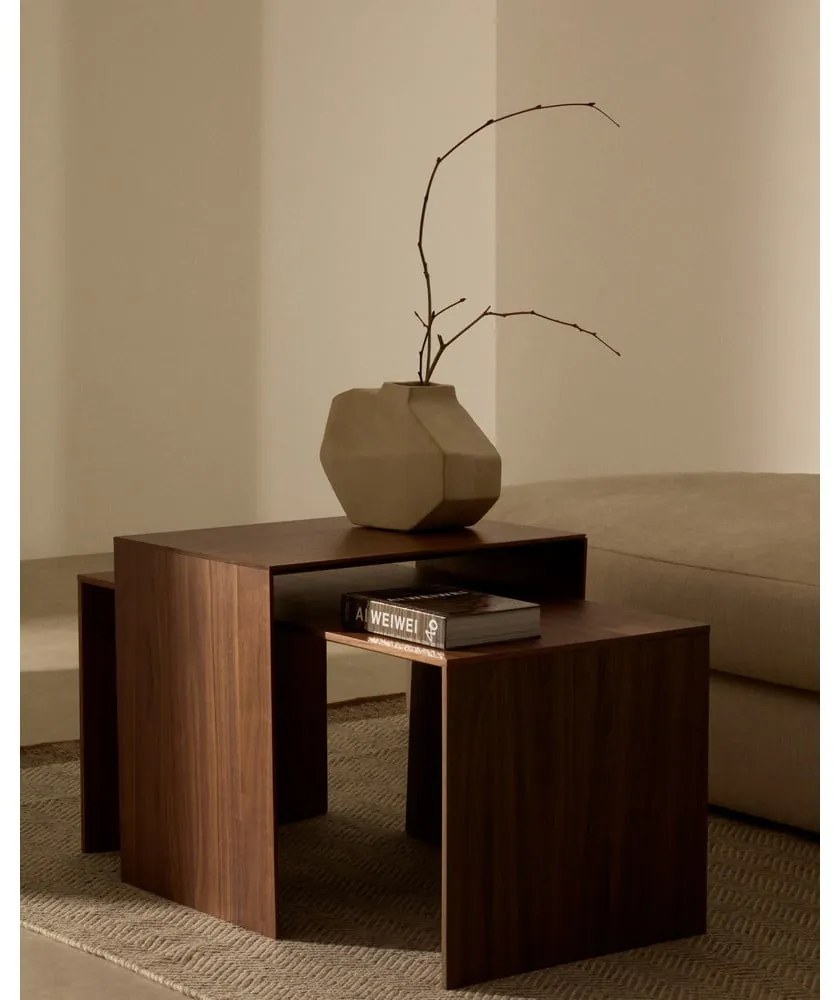 Odkladací stolík v dekore orecha 40x55 cm Litto – Kave Home