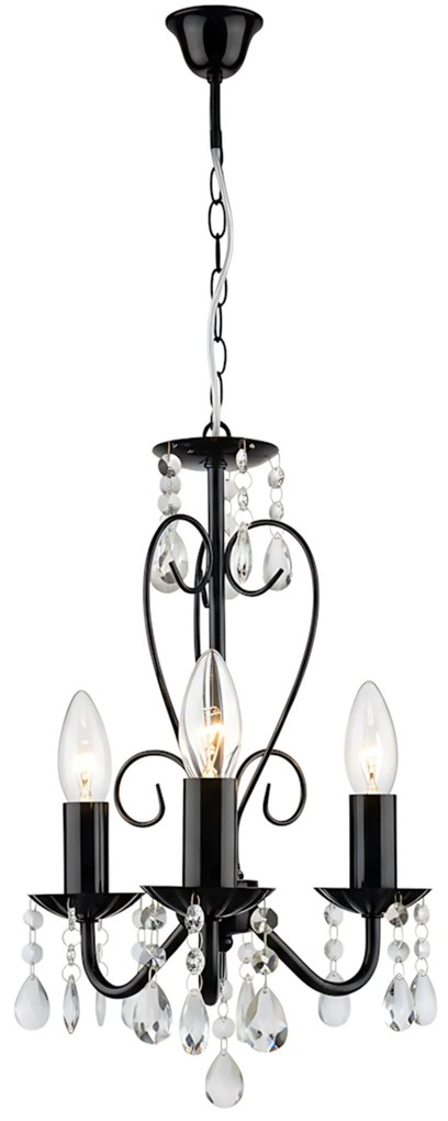 Toolight Toolight, stropné svietidlo 3xE14, EBT013-3CP, čierna, OSW-01248