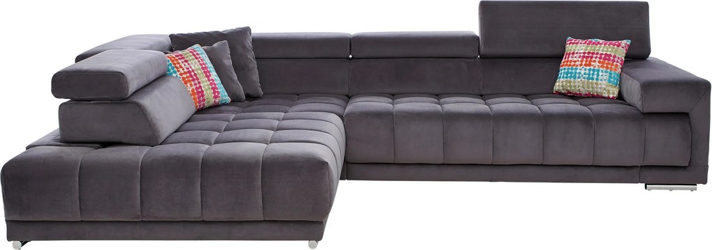 XXXLutz ROHOVÁ SEDAČKA, textil, antracitová Beldomo Speed - Sedačky - 000711005353