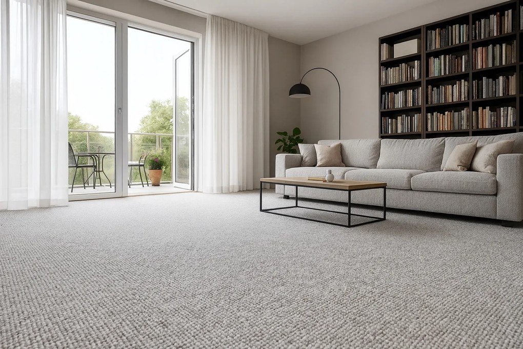 Metrážny koberec Debut 71, na mieru, šíře 4m, šedá, filc, detská izba, Betap