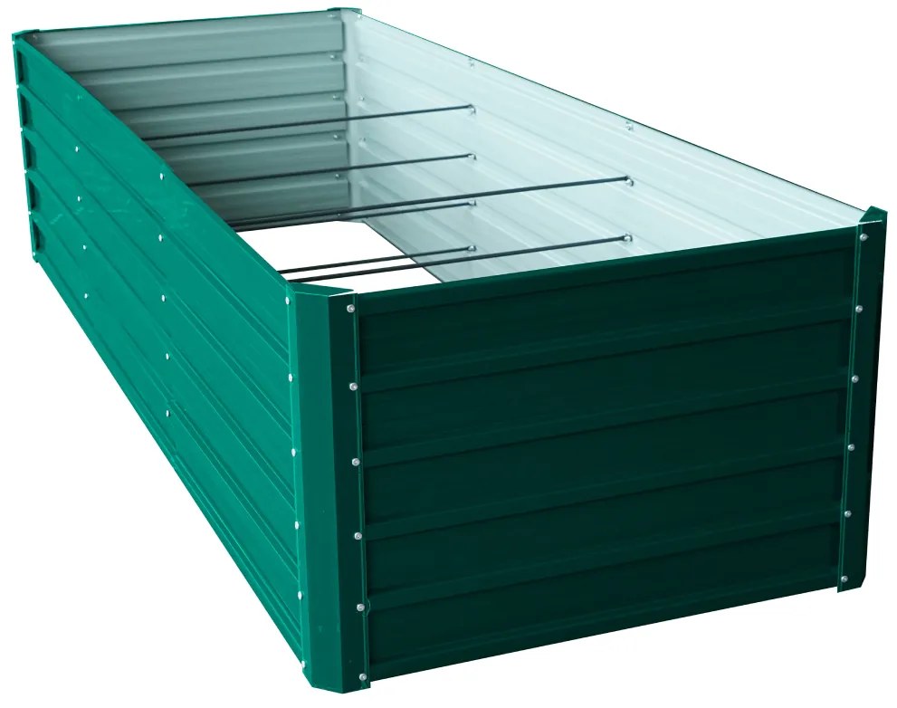 Vyvýšený záhradný záhon BestBerg VZ-1250Z / 1250 l / 240 x 90 x 58 cm / zelený
