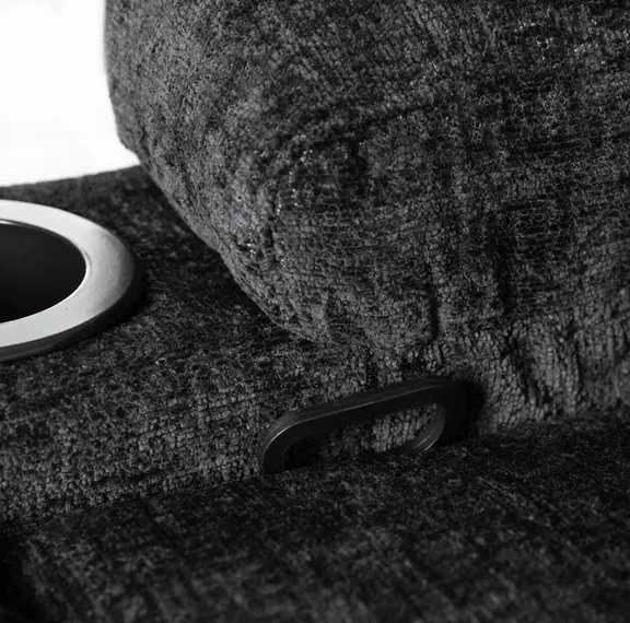 Masážne polohovateľné kreslo ARIEN čierny zamat - vintino.sk