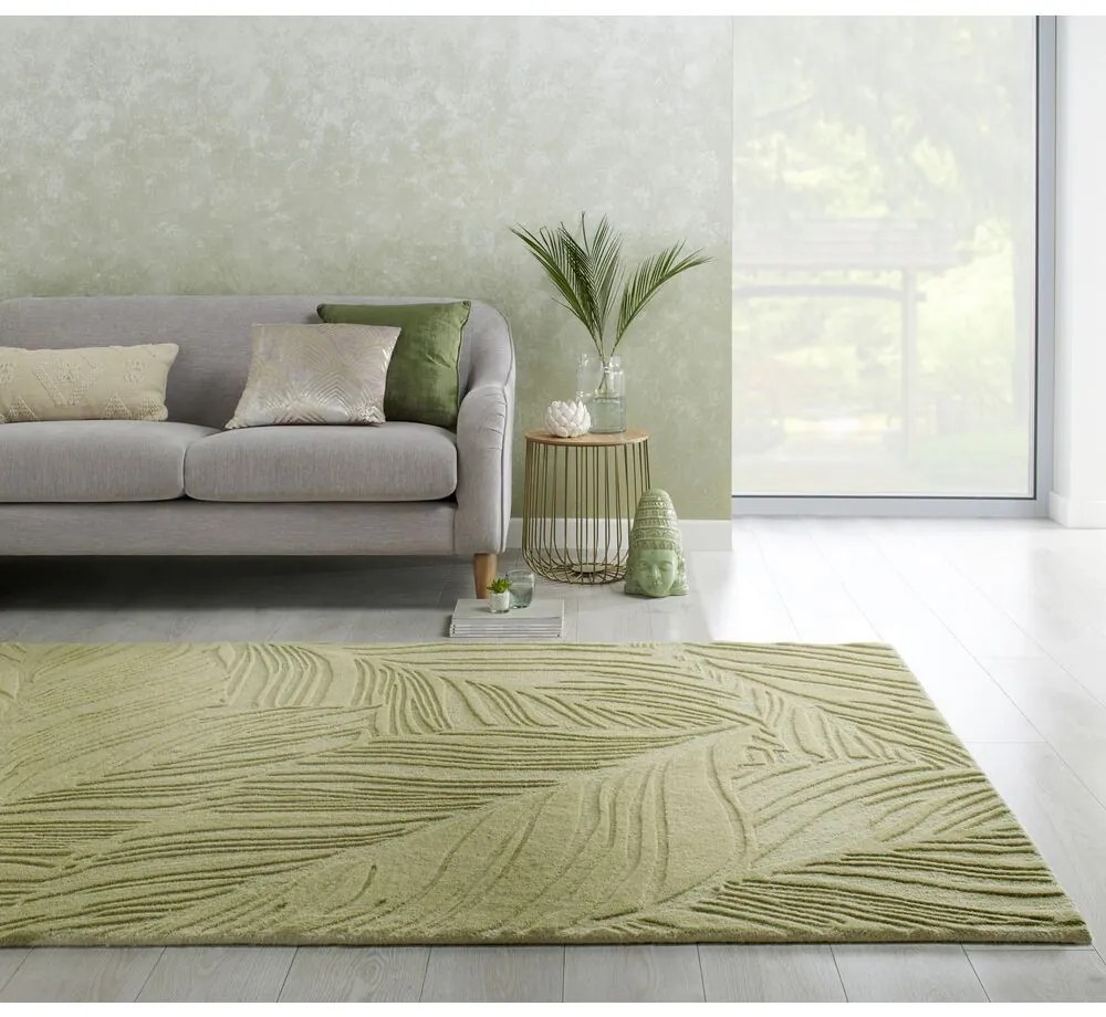 Kusový koberec Solace Lino Leaf Sage, 200x290, zelená, obývacia izba, Flair Rugs