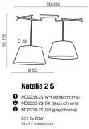 Azzardo Natalia 2S chrome/black AZ1923+2xAZ2590
