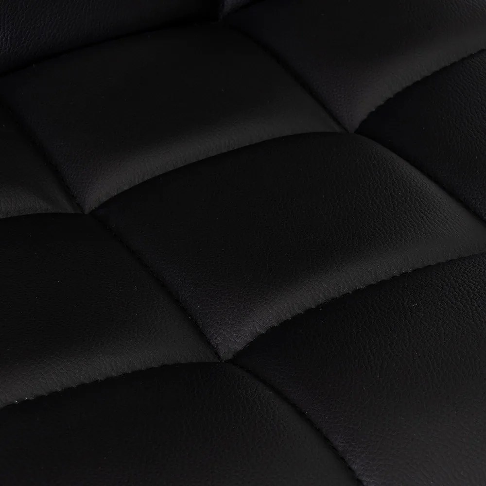 Čierne barové stoličky s nastaviteľnou výškou z imitácie kože v súprave 2 ks (výška sedadla 93 cm) – Casa Selección