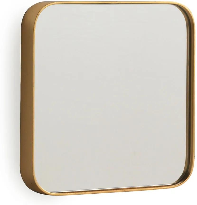 Nástenné zrkadlo v zlatej farbe Geese Pure, 30 × 30 cm