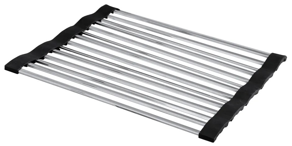 Gamma Gamma, rolovacia rohož na drez 37 x 34,7 cm, čierna-chrómová, GMA-ZLE000214