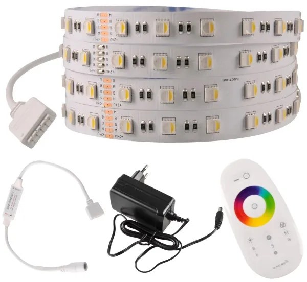 LED RGBW Stmievateľný pásik 3m LED/22W/24/230V + diaľkové ovládanie