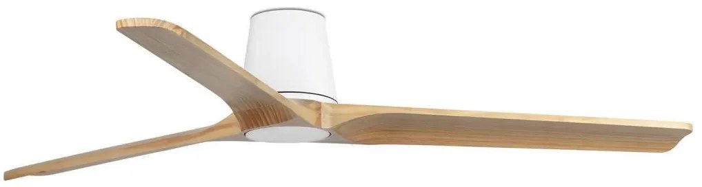 FARO 33838 - Stropný ventilátor HEYWOOD TUB L borovica/biela pr. 132 cm + DO