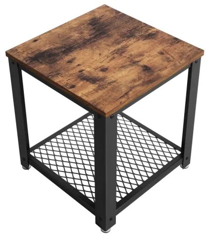 Odkladací stolík ELDUR hnedá/čierna