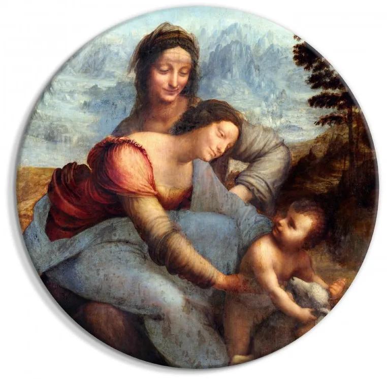 Artgeist Okrúhlý obraz - The Virgin and Child with Saint Anne (Leonardo da Vinci) Veľkosť: 40x40
