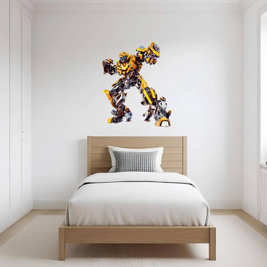 Textilná nálepka na stenu "Transformer - Bumblebee"
