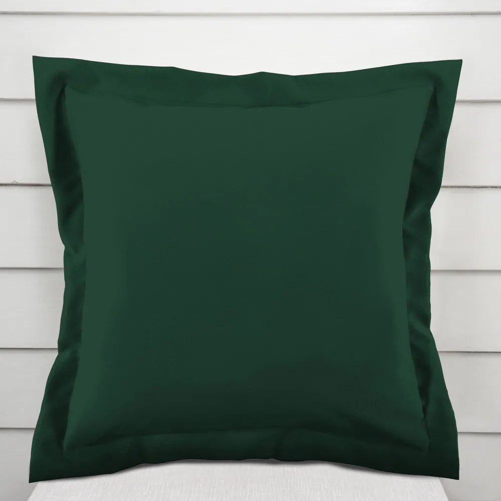 Biante Dekoračná obliečka na vankúš s lemom Rongo RG-086 Fľaškovo zelená 30 x 50 cm