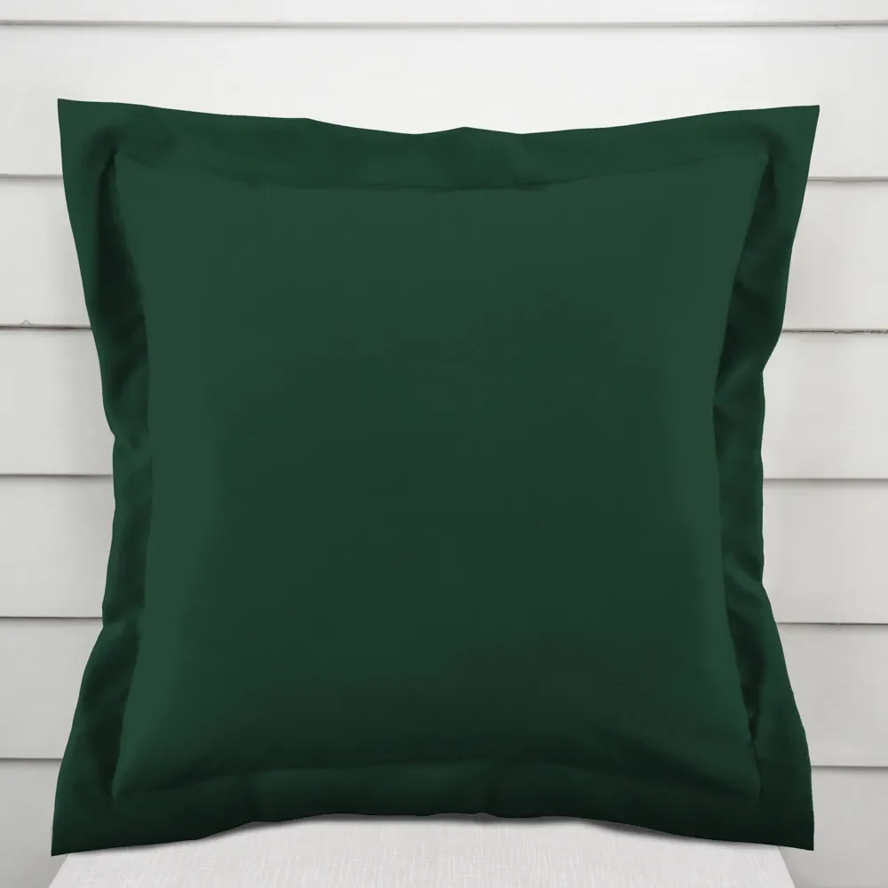 Biante Dekoračná obliečka na vankúš s lemom Rongo RG-086 Fľaškovo zelená 50 x 50 cm