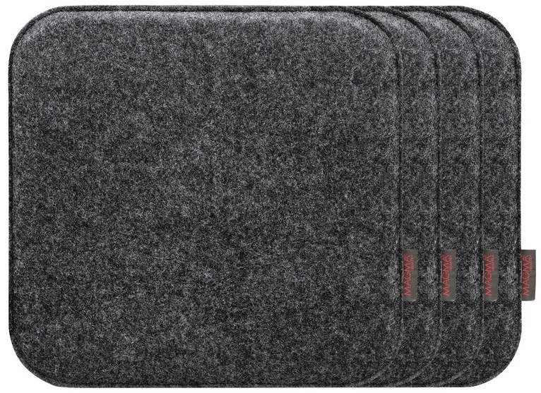 Magma Podložka na sedenie Avaro, 4 kusy (hranatý tvar, antracitová) (100247989)