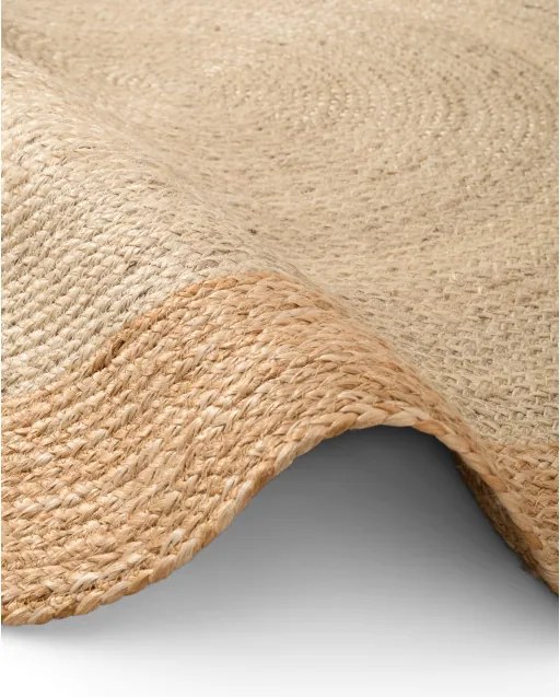 Koberec Hanse Home JUTTA naturálny / krémový / zlatý kruh - Zľavnený kus - nepravidelné prešívanie