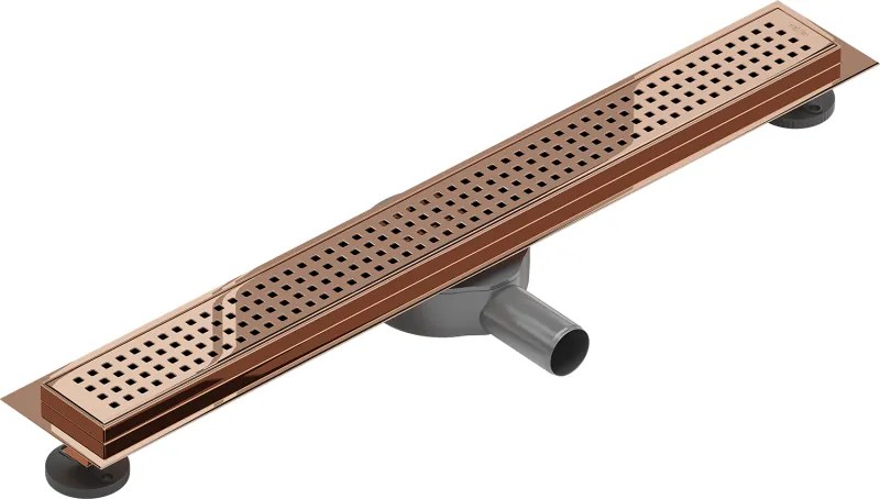 Mexen Flat 360° M08 sprchový žľab 50 cm, ružové zlato, 1625050-40