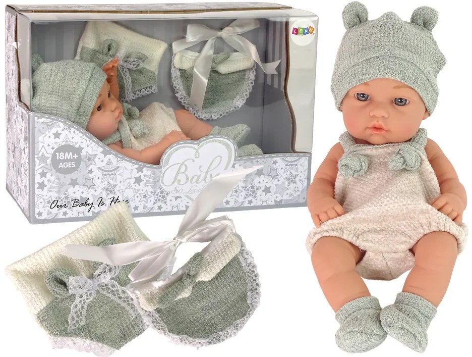 LEAN TOYS Malá bábika Sweet baby 30 cm - zelená