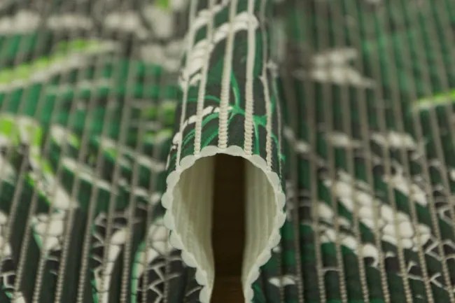 Kúpelňová penová rohož Softy-tex Monstera zelená / čierna