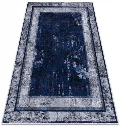 MIRO 51676.813 umývací koberec Grécky vintage, rám protišmykový - tmavomodrá Veľkosť: 80x150 cm