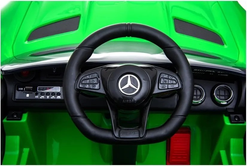LEAN CARS Elektrické autíčko Mercedes GTR zelené, LED, MP3