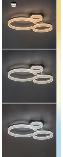 Rabalux 71385 - LED Stropné svietidlo AMILIA LED/24W/230V 3000/4000/6500K čierna