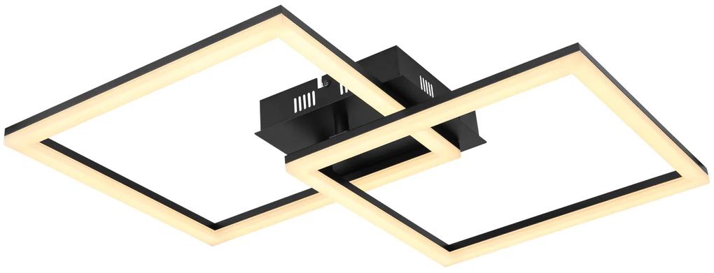 GLOBO Stropné LED designové osvetlenie TINY, 36W, teplá biela, čierne
