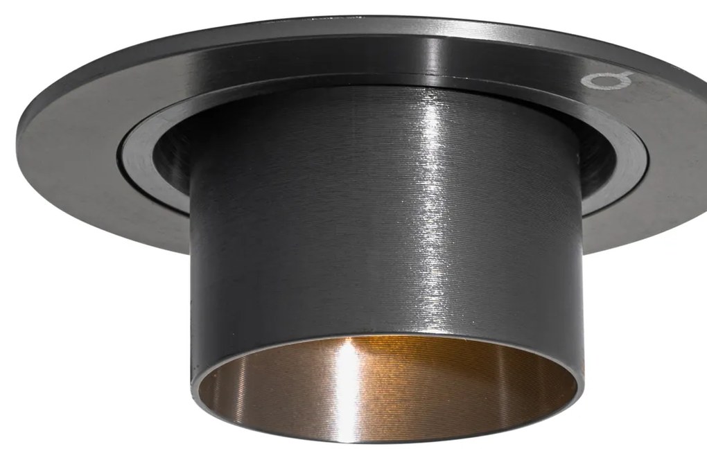 Moderné zabudované bodové svetlo tmavosivé GU10 35 mm okrúhle výkyvné - Installa