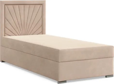 Čalúnená posteľ VICENZA Velvet 90×200 cm béžová