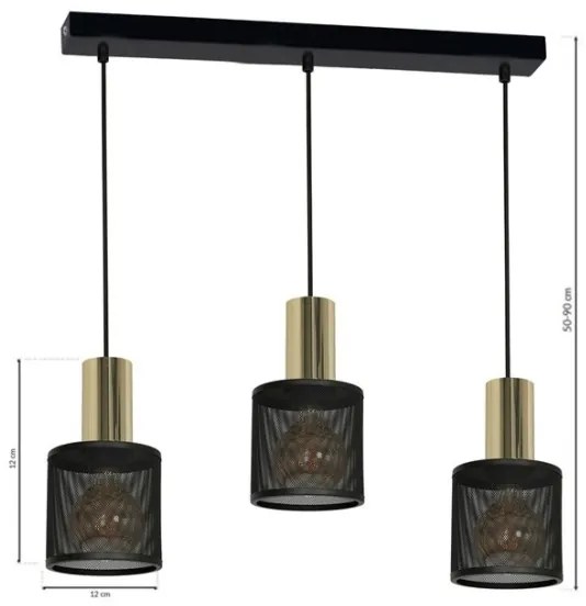 Luster na lanku ARES 3xE27/60W/230V