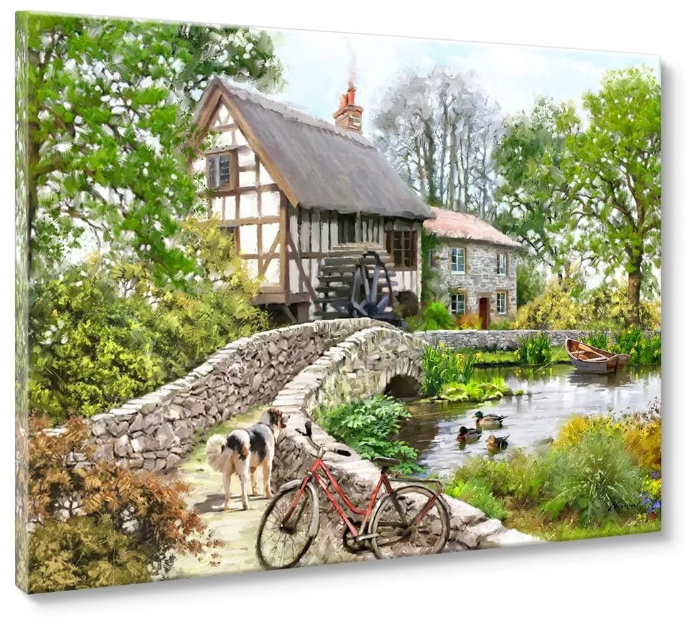 Obraz 60x80 cm Watermill - Styler