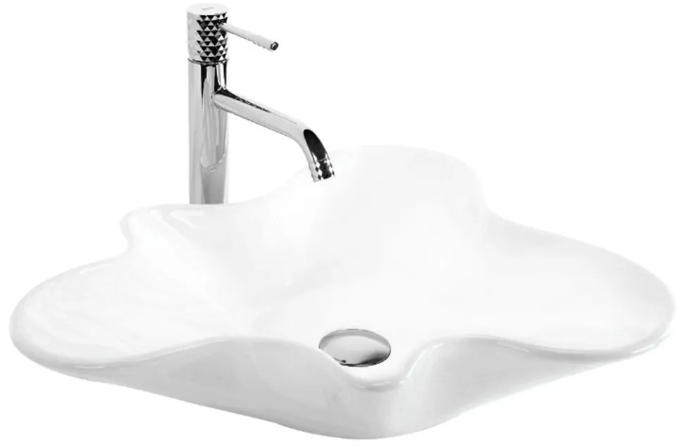 Rea Izolda, umývadlo na dosku 530x460x120 mm, biela lesklá, REA-U6365