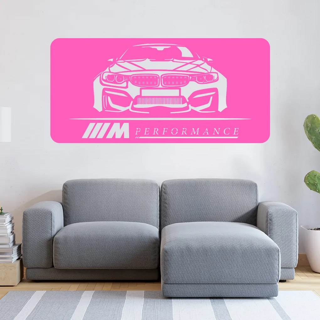 Veselá Stena Samolepka Rýchle auto Farba: modrá, Veľkosť: 80 x 40 cm