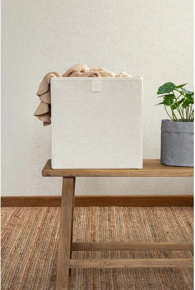 Béžový látkový úložný box 32x31,5x31,5 cm Soft Storage Cube – Bigso